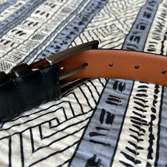 Joseph Abboud Men's Black Genuine Leather Belt Size 34 Formal Business Office - Picture 8 of 8